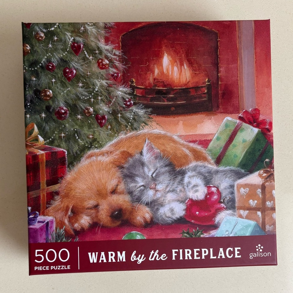 Galison Warm by the Fireplace 500-Piece Puzzle